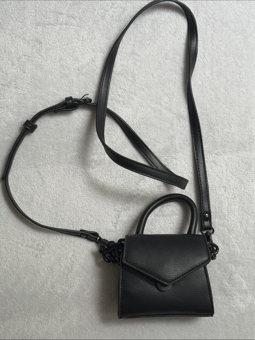 Madden Girl Black Mini Top-Handle Crossbody Bag